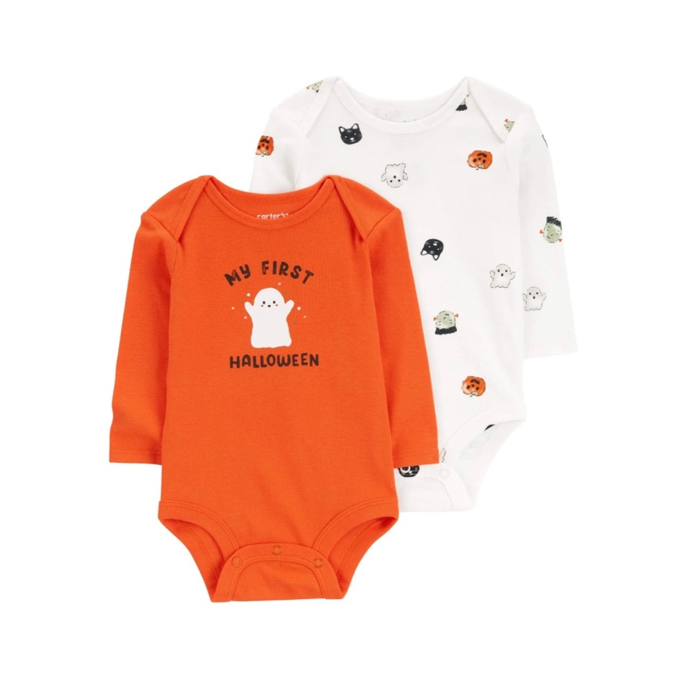 🪐Baby 2-Pack Halloween Long-Sleeve Bodysuits
